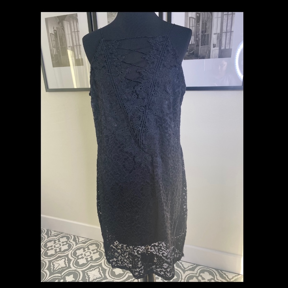 Sky plus black lace dress